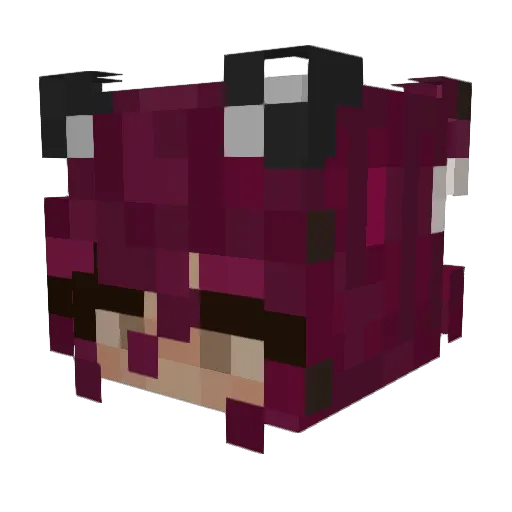 Kimy_Streams_787 Minecraft avatar head, 3D render