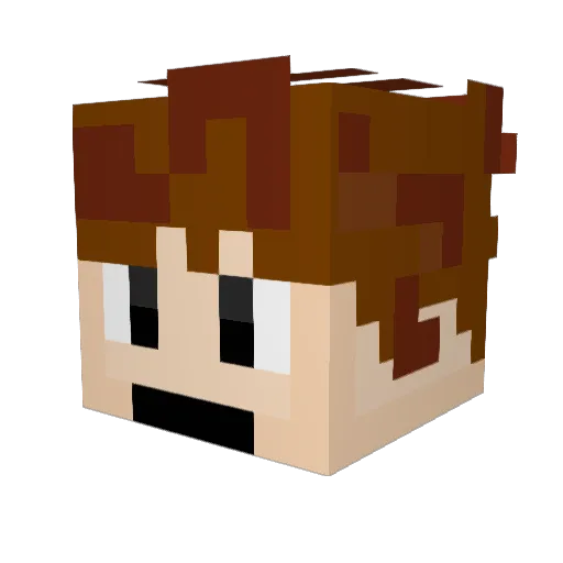 Kimzaa Minecraft avatar head, 3D render