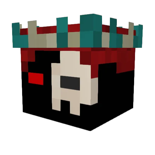 Kin9Blade Minecraft avatar head, 3D render