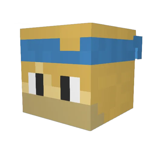 KinDer_CraftHD Minecraft avatar head, 3D render