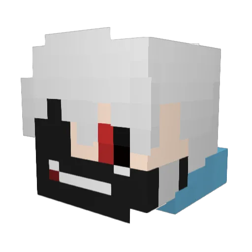 KinFary Minecraft avatar head, 3D render