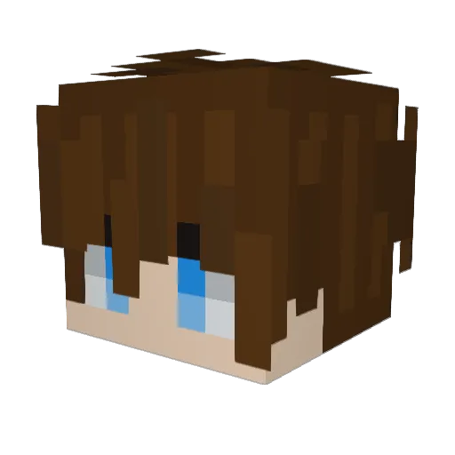 KinGHK Minecraft avatar head, 3D render