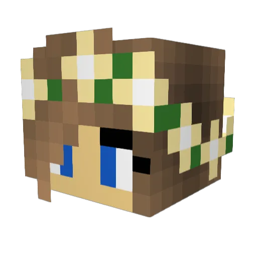 KinGVI Minecraft avatar head, 3D render
