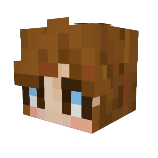 KinGalloXD Minecraft avatar head, 3D render