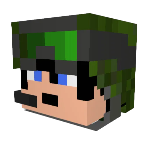 KinKan8812 Minecraft avatar head, 3D render