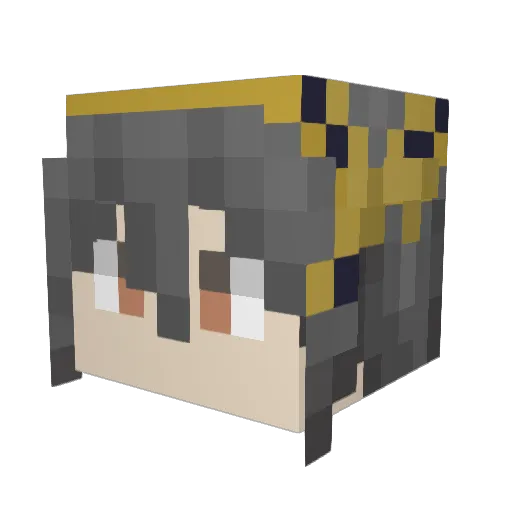KinaRyo Minecraft avatar head, 3D render