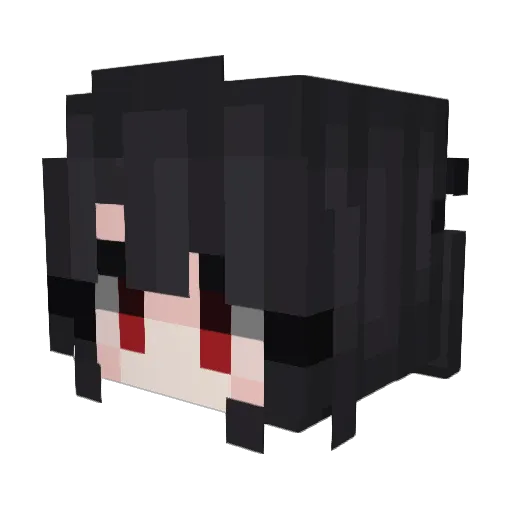 Kinaba Minecraft avatar head, 3D render