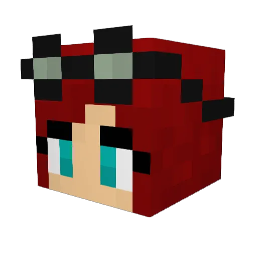 Kinako3 Minecraft avatar head, 3D render