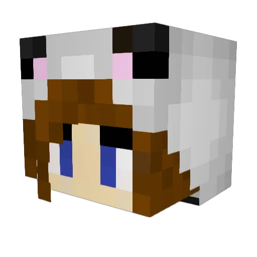 Kinamina_ Minecraft avatar head, 3D render