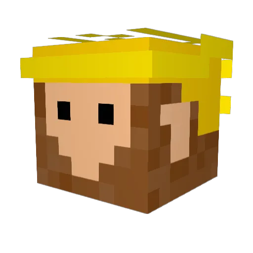 Kinanizer Minecraft avatar head, 3D render