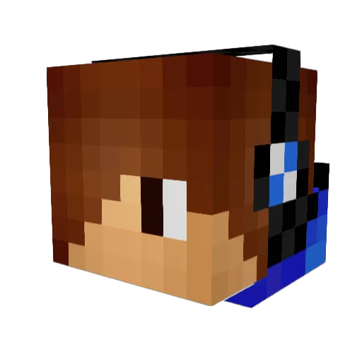 Kinardi Minecraft avatar head, 3D render