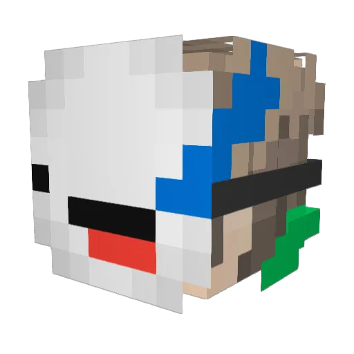 Kinast2000 Minecraft avatar head, 3D render
