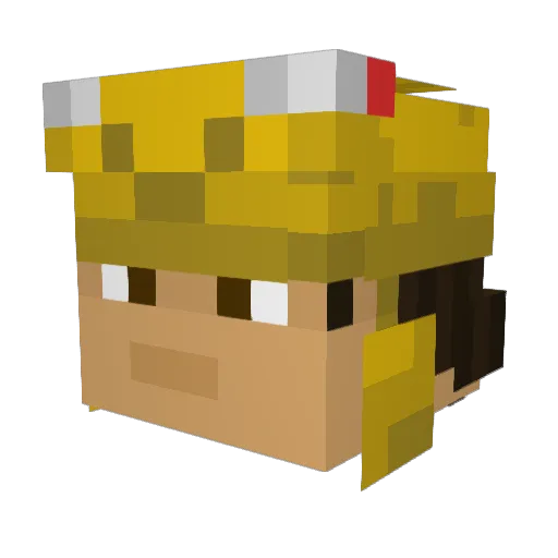 Kinbur Minecraft avatar head, 3D render