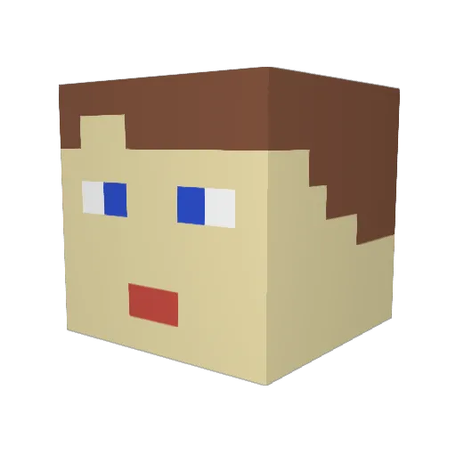 Kincaid04 Minecraft avatar head, 3D render