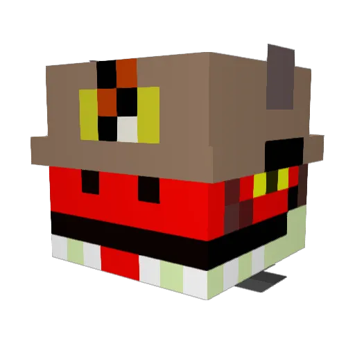 KindAnimalBoy Minecraft avatar head, 3D render