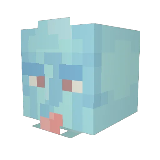 KindMC Minecraft avatar head, 3D render