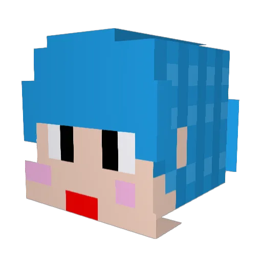 Kind_Junior Minecraft avatar head, 3D render
