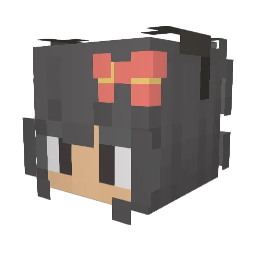 KindaBoredBee Minecraft avatar head, 3D render