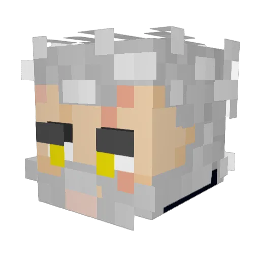 KindaFrank Minecraft avatar head, 3D render