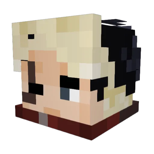 KindaMagicToast Minecraft avatar head, 3D render