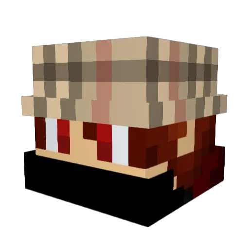 KindaMano Minecraft avatar head, 3D render