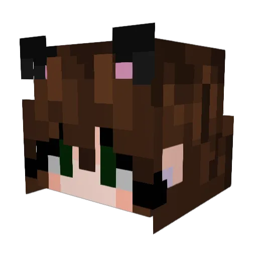 KindaMelon Minecraft avatar head, 3D render