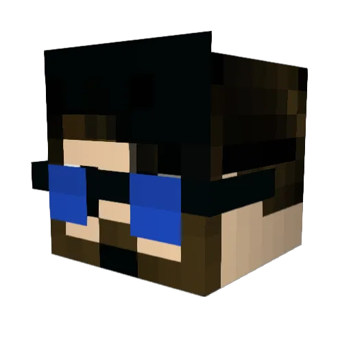 KindaXTREME Minecraft avatar head, 3D render