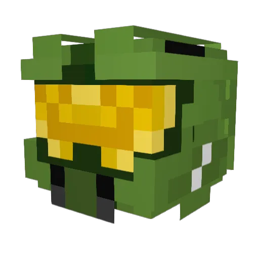 KinderBuenoWit Minecraft avatar head, 3D render