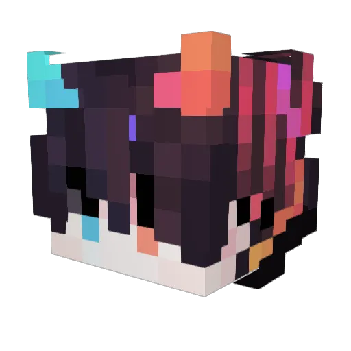 KinderHope Minecraft avatar head, 3D render