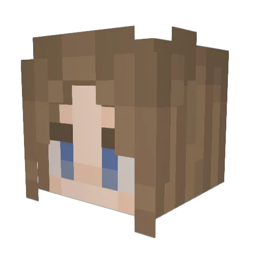 Kindermepper Minecraft avatar head, 3D render