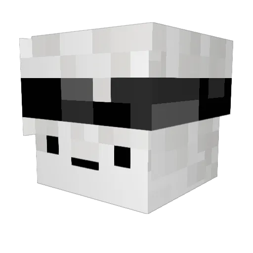 KindleX Minecraft avatar head, 3D render