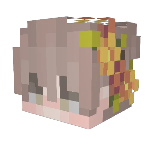 Kindlebane Minecraft avatar head, 3D render
