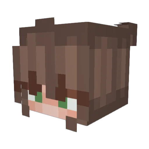 KindledHeart Minecraft avatar head, 3D render