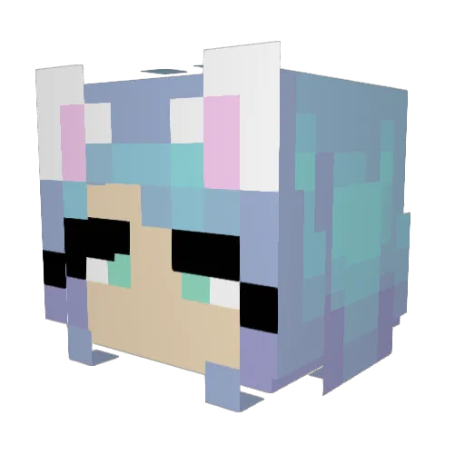 KindlyKind Minecraft avatar head, 3D render