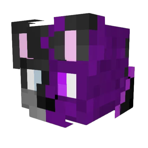 Kindoru Minecraft avatar head, 3D render