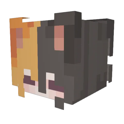 Kindr3r Minecraft avatar head, 3D render