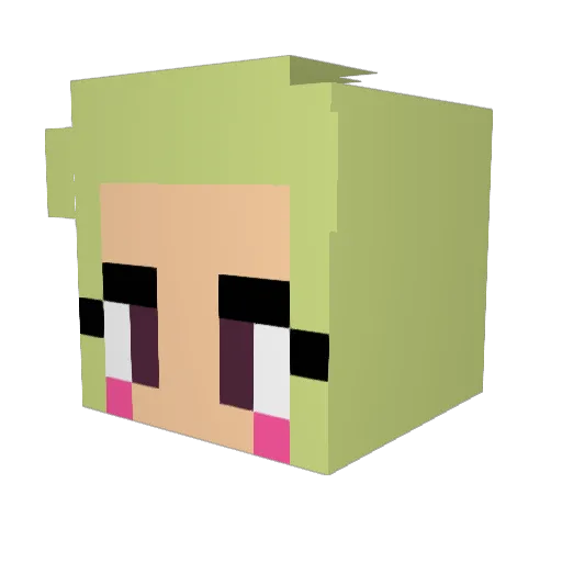 Kindra_78 Minecraft avatar head, 3D render