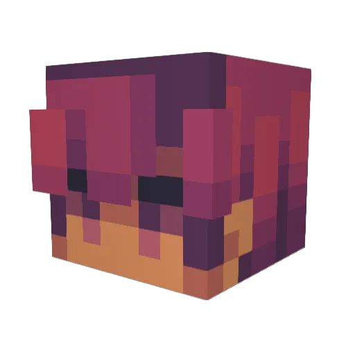 Kindryd Minecraft avatar head, 3D render