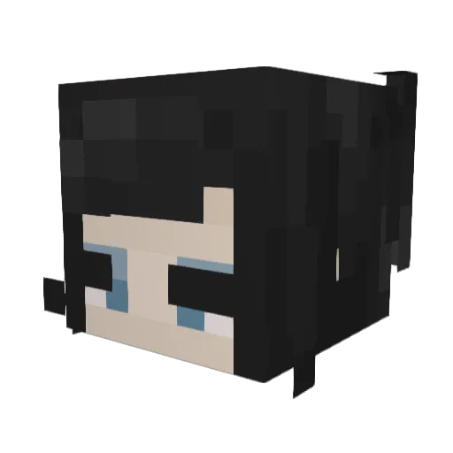 Kindxes Minecraft avatar head, 3D render