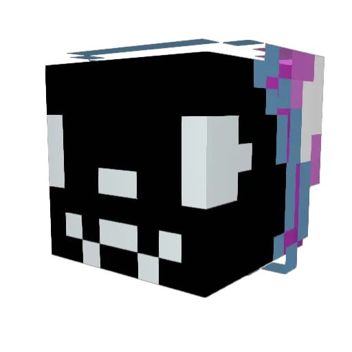 Kinectika Minecraft avatar head, 3D render