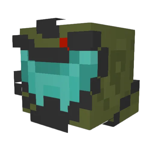 Kinelent Minecraft avatar head, 3D render