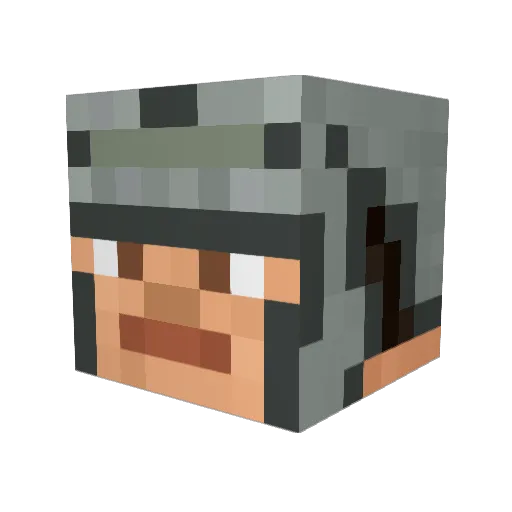 Kinereus Minecraft avatar head, 3D render