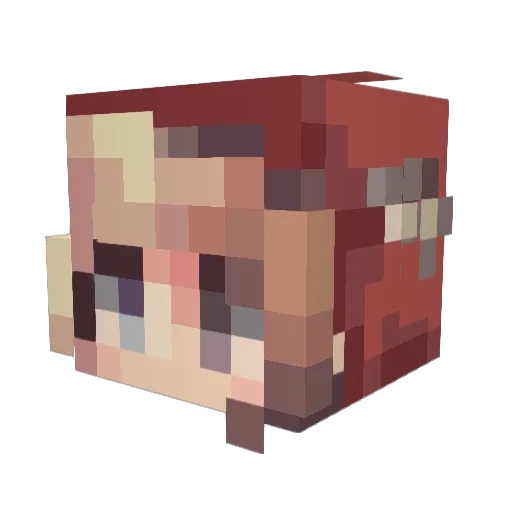 Kinerty Minecraft avatar head, 3D render