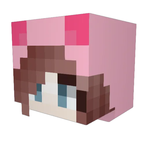 KineticGames Minecraft avatar head, 3D render