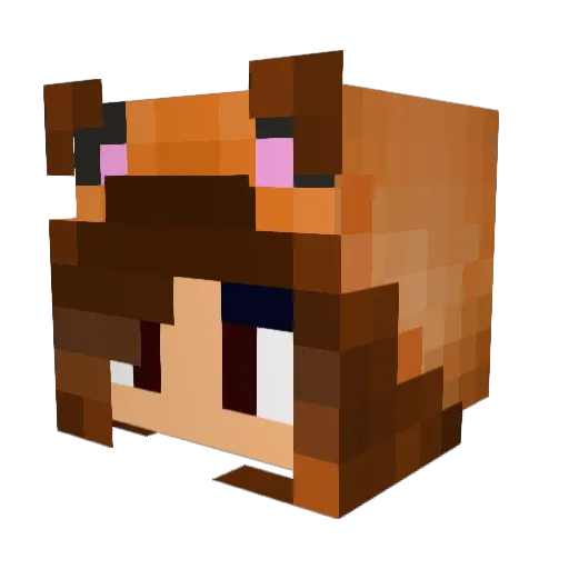 Kineverence Minecraft avatar head, 3D render