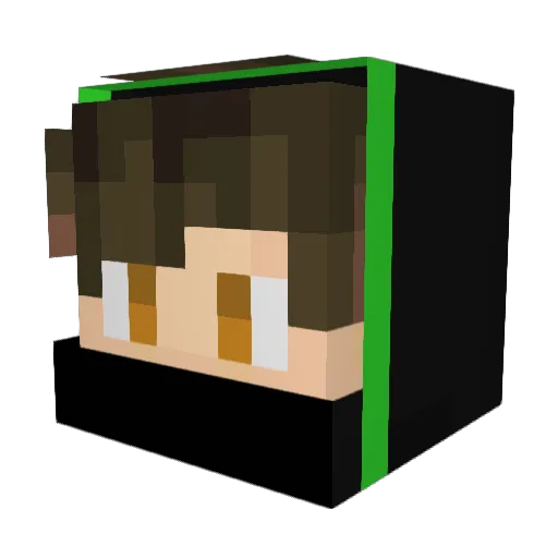 Kinezza22 Minecraft avatar head, 3D render