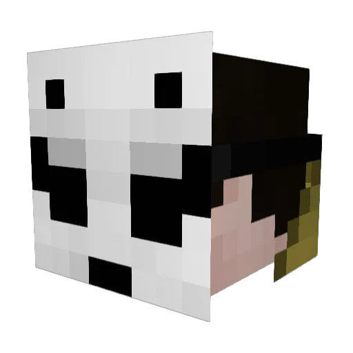 Kinfee Minecraft avatar head, 3D render
