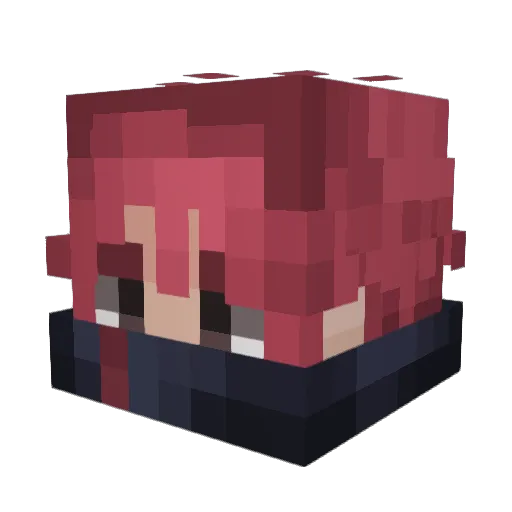 Kinfeld Minecraft avatar head, 3D render