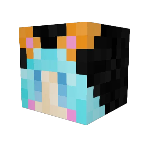 King0810 Minecraft avatar head, 3D render
