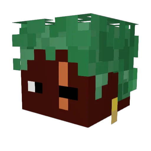 King2135 Minecraft avatar head, 3D render